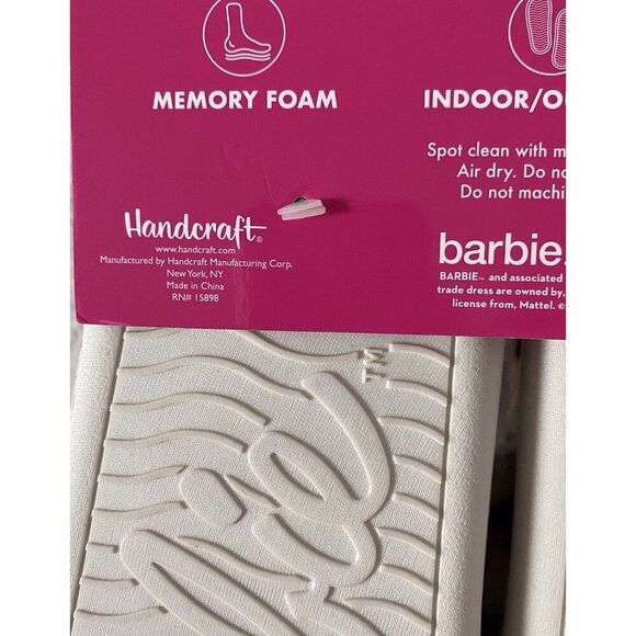 Barbie Leopard Print Pink Heart Plush Faux Fur Slippers Women’s Size Small 5-6 - Picture 14 of 16